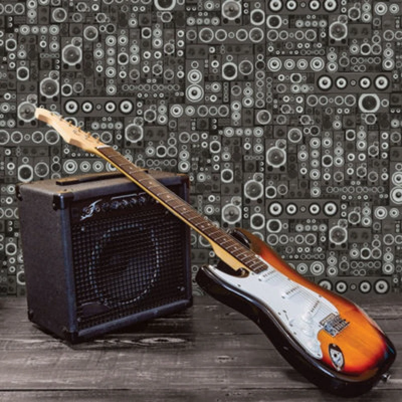 Image of Galerie Grunge Black Silver Speakers Smooth Wallpaper