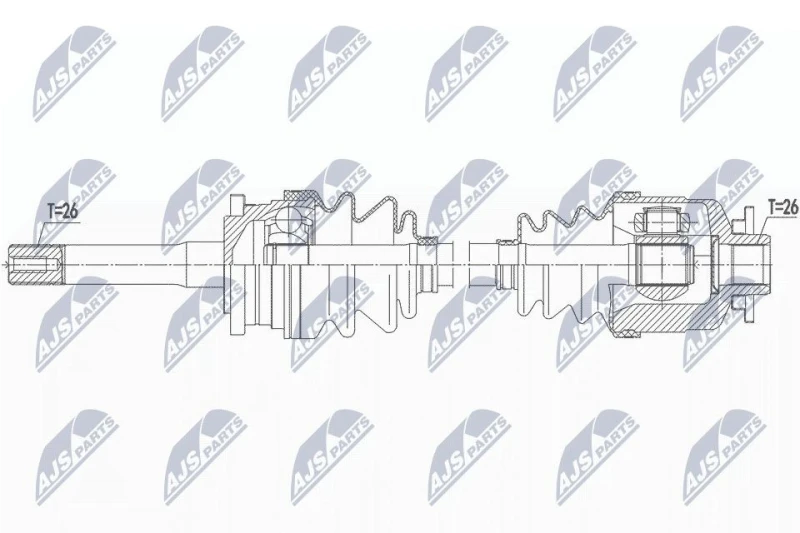 Image of NTY Drive shaft NTY NPW-MZ-068