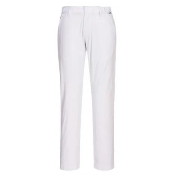 Image of Portwest Mens Stretch Slim Chino Trousers S232WHR36 Colour: White