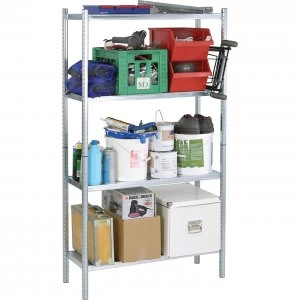 image of Raaco 4 Shelf Galvanised Steel Shelving Unit