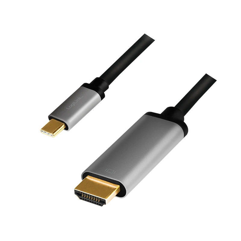 Image of LogiLink CUA0101 cable gender changer USB 3.2 Gen1 Type-C HDMI-A Black
