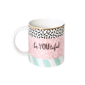 image of Sass & Belle Memphis Modern Be You Beautiful Mug