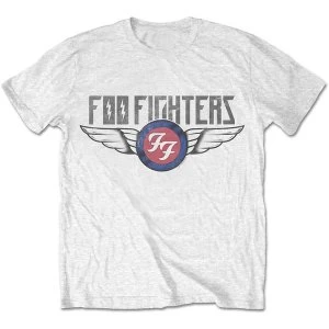 Image of Foo Fighters - Flash Wings Mens Large T-Shirt - White