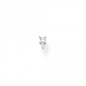 Image of Silver Zirconia Triangle Single Ear Stud H2139-051-14