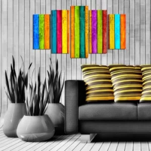 Image of 5ABSMDF-98 Multicolor Decorative MDF Painting (5 Pieces)