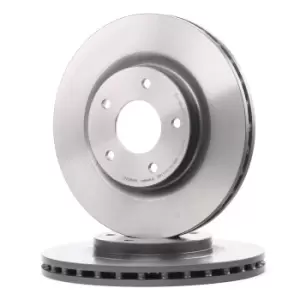Image of BREMBO Brake disc PEUGEOT,CITROEN,MITSUBISHI 09.A637.21 1607500580,4615A075,4615A117 Brake rotor,Brake discs,Brake rotors 1607500580