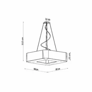 Image of Sollux Chandelier Urano 80 Black