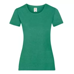 Image of Fruit Of The Loom Ladies/Womens Lady-Fit Valueweight Short Sleeve T-Shirt (Pack Of 5) (M) (Retro Heather Green)