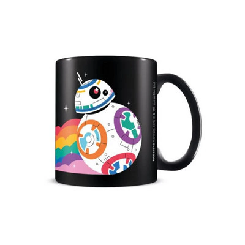 Image of Star Wars Pride Rainbow BB-8 Mug Black unisex