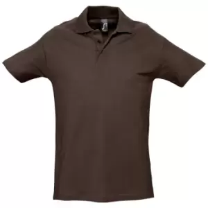 Image of SOLS Mens Spring II Short Sleeve Heavyweight Polo Shirt (L) (Chocolate)
