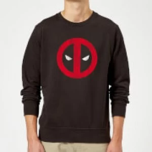 Image of Marvel Deadpool Deadpool Cracked Logo Sweatshirt - Black - XL