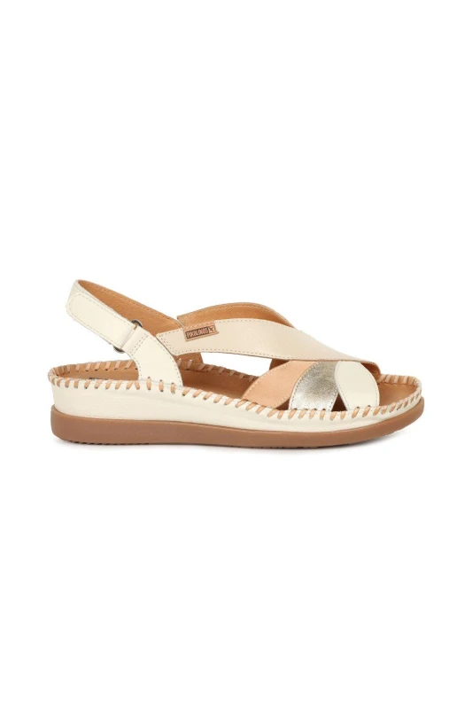 Image of Pikolinos Womens 'Cadiz' Sandals in Cream Size: 5 Cream Female 5