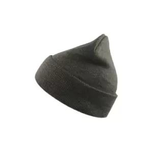 Image of Atlantis Wind Double Skin Beanie With Turn Up (One Size) (Grey)