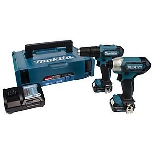 Image of Makita CLX228AJ 12V 2 X 2.0Ah Max Cordless Combi Drill & Impact Driver Twin Kit