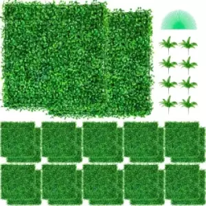 Artificial Boxwood Panel Boxwood Hedge Wall Panels 24pcs 20x20" Garden Decor Diy - main image