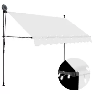 image of Vidaxl Manual Retractable Awning With LED 300cm Cream