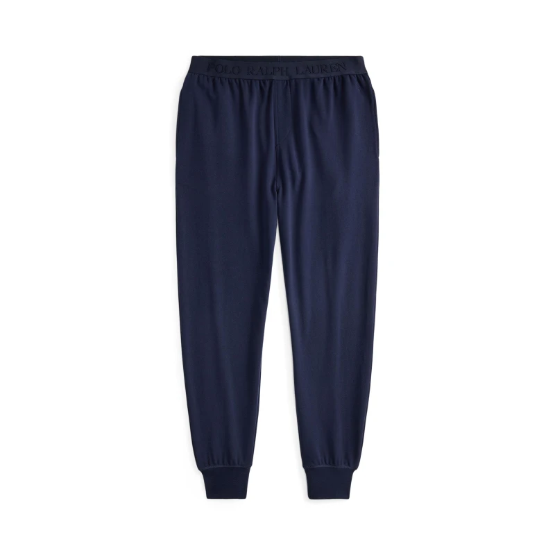 Image of Polo Ralph Lauren Mens Tonal Taped Closed Hem Jersey Joggers Cruise Navy male L