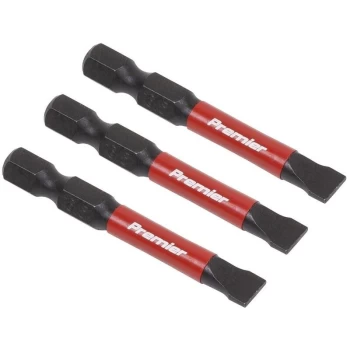 image of Sealey - AK8228 Slotted 6.5mm Impact Power Tool Bits 50mm - 3pc