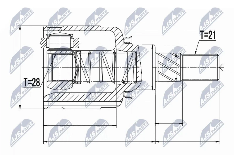 Image of NTY CV joint kit NTY NPW-RE-053