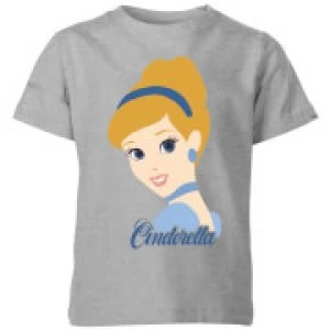 Image of Disney Princess Colour Silhouette Cinderella Kids T-Shirt - Grey - 11-12 Years