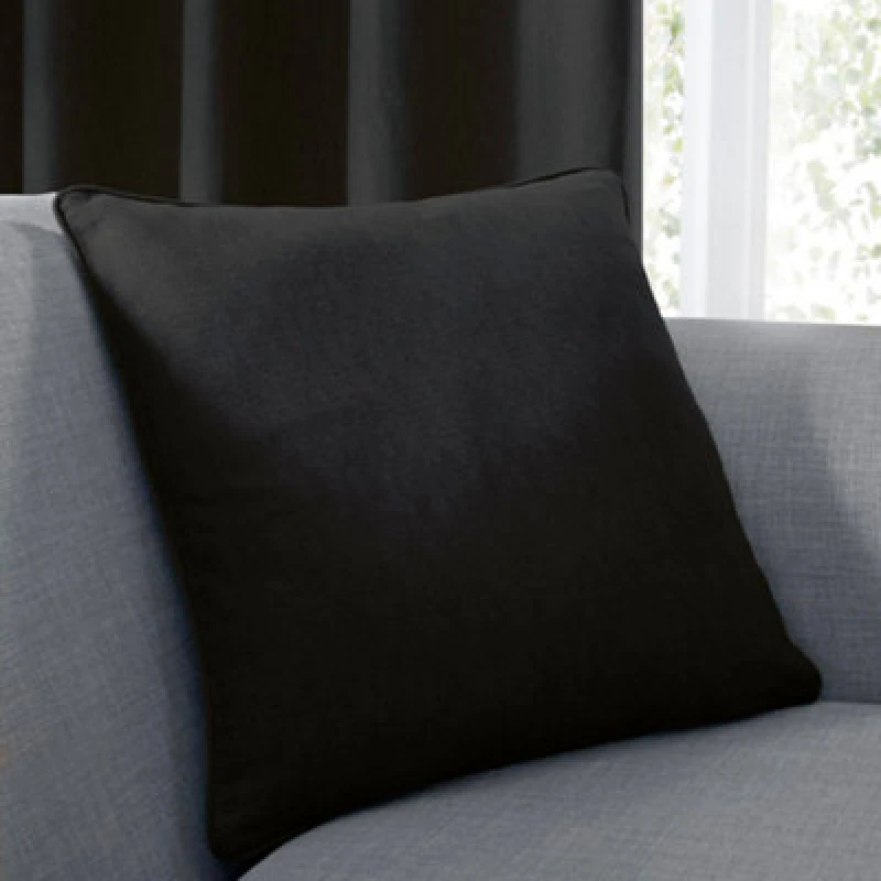 Image of Fusion Sorbonne Filled Cushion 43cm x 43cm Black