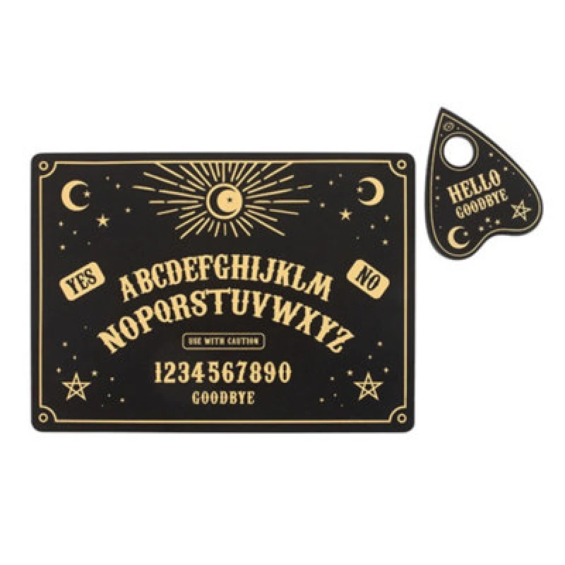 Image of Something Different Something Different Talking Board Placemat and Coaster Set in Black One Size Unisex 5063652565612