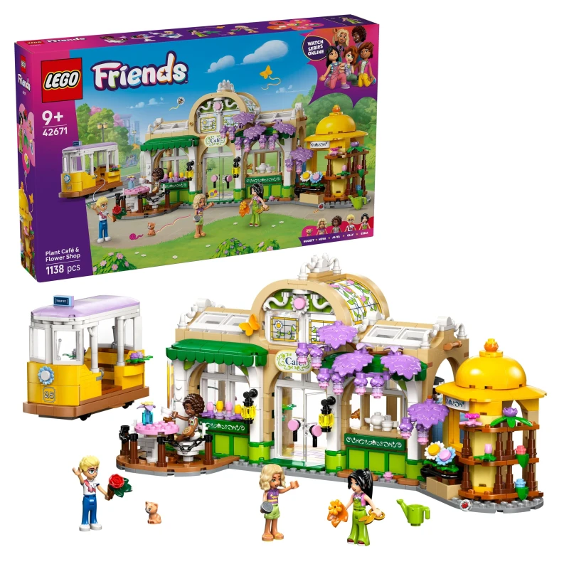 Image of LEGO LEGO Friends Plant Cafe & Flower Shop Building Kit Pretend-Play Set 42671 Lego One Size Multi 72195499000
