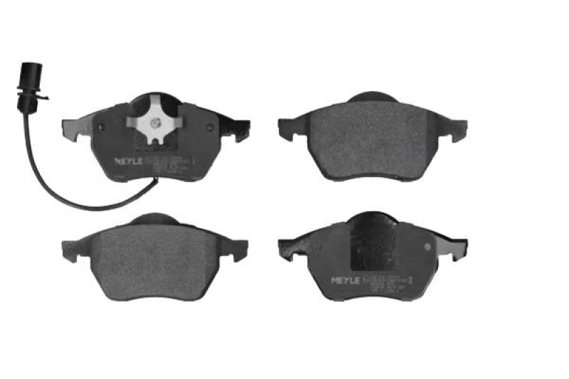 Image of MEYLE 025 218 4919/W Brake pad set Front Axle, incl. wear warning contact, Original Quality, with anti-squeak plate Brake Pad Set,disc brake (402)