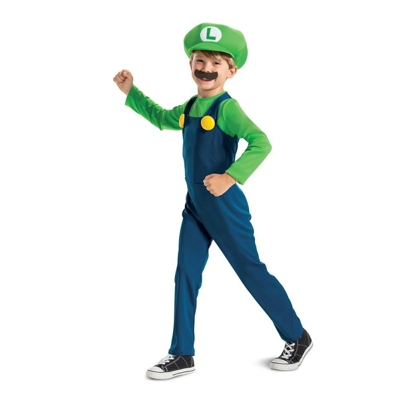 Image of Super Mario LUIGI FANCY CHILD M (7-8) Jakks unisex One Size