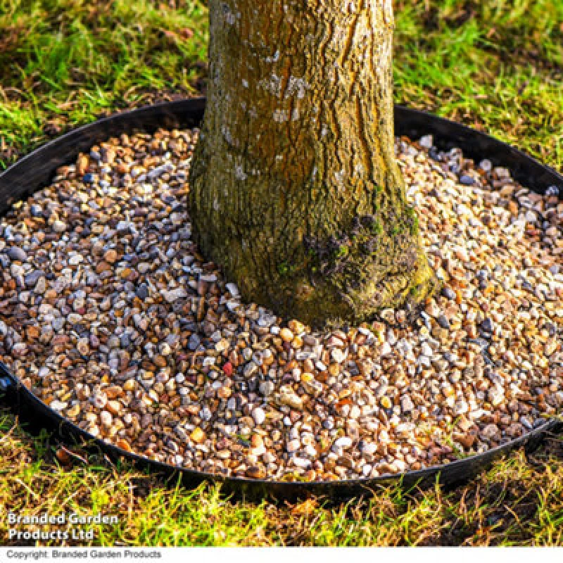 Image of Garden Gear Circular Heavy Duty Metal Border Edging For Bushes, Shrubs & Trees 90Cm Diameter (Black)