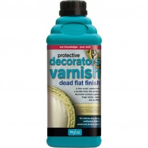 image of Polyvine Decorators Varnish Dead Flat Finish 1l