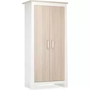 image of CuddleCo Ada Wardrobe, White/Ash - White/Ash