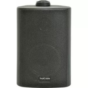 Image of Loops - 4' 100V/8Ohm Outdoor Weatherproof Speaker Black 70W IP54 Rated Background Wall
