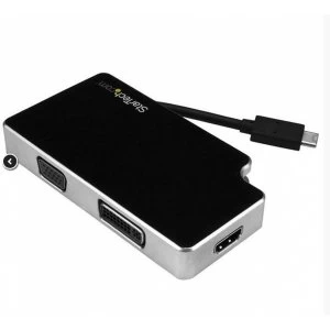 image of StarTech Travel AV Adapter 3 in 1 USB C to VGA DVI or HDMI 4K