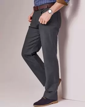 Image of Cotton Traders Mens Brushed Textured Jeans in Grey