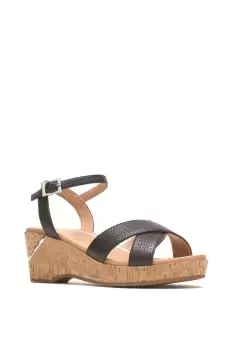 Image of Hush Puppies Maya Qtr Strap Smooth Leather Sandals