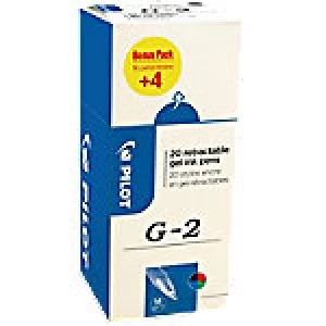 Image of Pilot G-2 07 Retractable Rollerball Pen Grip Medium 0.4mm Assorted Pack of 20