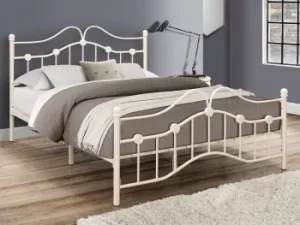 Image of Birlea Canterbury 4ft Small Double Cream Metal Bed Frame