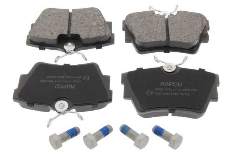 Image of MAPCO 6582 Brake pad set Rear Axle, excl. wear warning contact, with anti-squeak plate Brake Pad Set,disc brake (402)