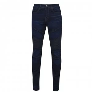 image of True Religion Rocco Moto Jeans - Dk Dusty Trail