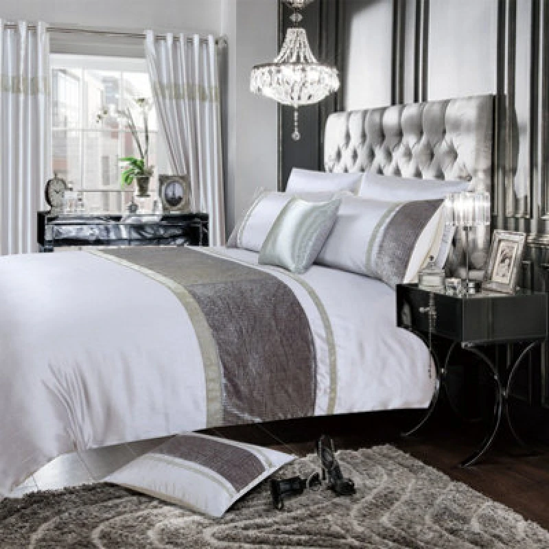 Image of Intimates Silver Chanelle Duvet Cover And Pillowcase Set Single