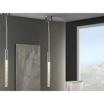 image of Schuller Lighting - Schuller Cosmo - Integrated LED Ceiling Pendant Chrome Bubble Effect