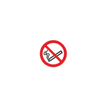 Image of No Smoking Rigid PVC Symbol Sign - 100 X 100MM