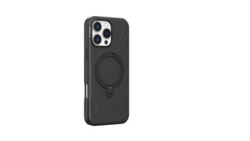 Image of Torras Ostand Spin Fusion Case For iPhone 16 Pro Max Black