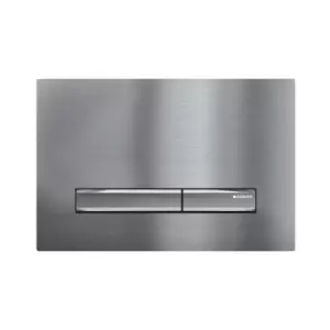 image of Geberit - Sigma50 Dual Flush Plate - Brushed Chrome