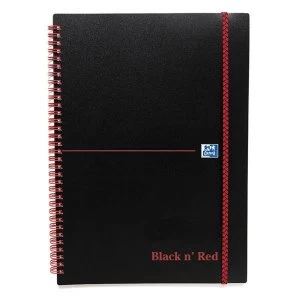 image of Black n Red A5 90gm2 140 Pages Ruled Polypropylene Covered Wirebound Notebook Pack of 5