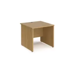 Image of Office Desk Rectangular Desk 800mm Panel End Leg Oak Tops 800mm Depth Maestro 25