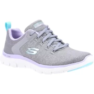 Image of Skechers Womens Flex Appeal 4.0 Brilliant View Shoes Gray/Lavender UK5