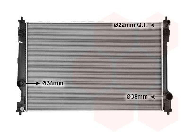 Image of VAN WEZEL Engine radiator VAN WEZEL 53012714