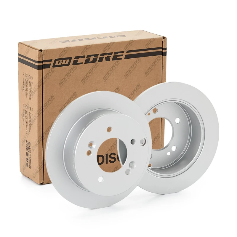 Image of goCORE GCH20221 Brake disc Rear Axle, Solid, Cast Iron, Coated, without wheel studs Cast Iron Brake Disc (82)